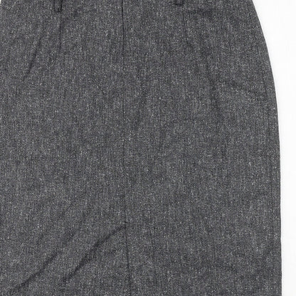 Bohemios Womens Grey Polyester A-Line Skirt Size 14 Zip