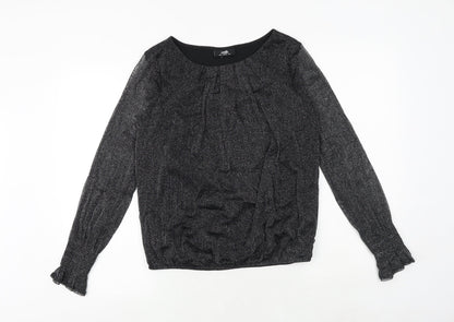 Womens UK Size 8 Wallis Grey Basic Blouse