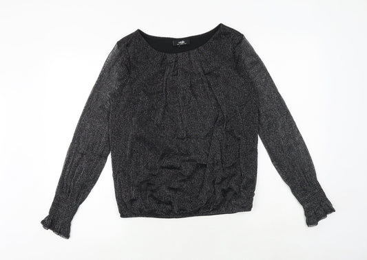 Womens UK Size 8 Wallis Grey Basic Blouse