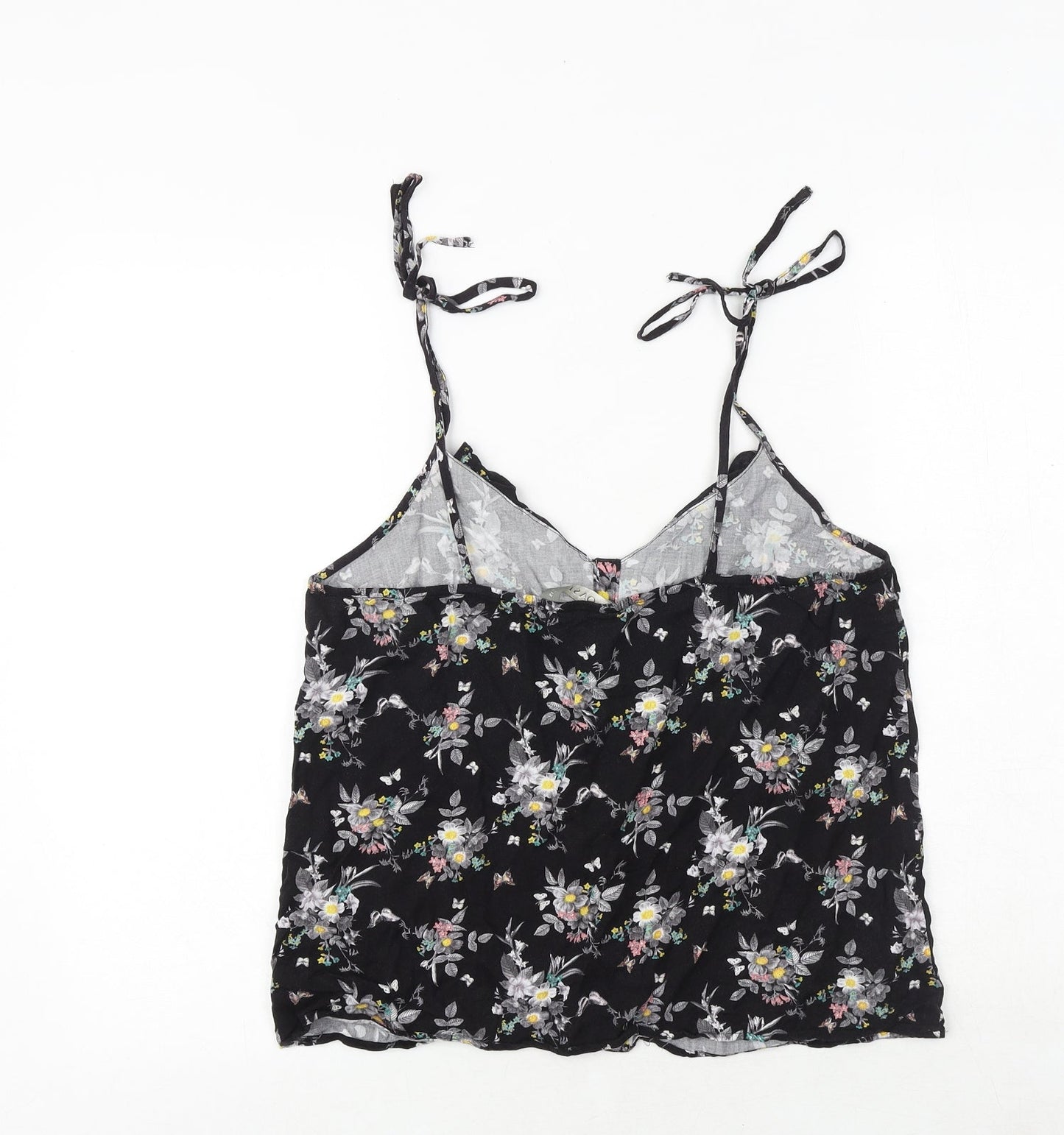 Womens UK Size 12 Oasis Black Cropped Tank