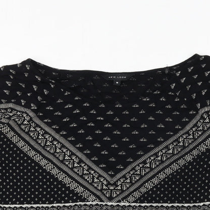 Womens UK Size 10 New Look Black Basic Blouse