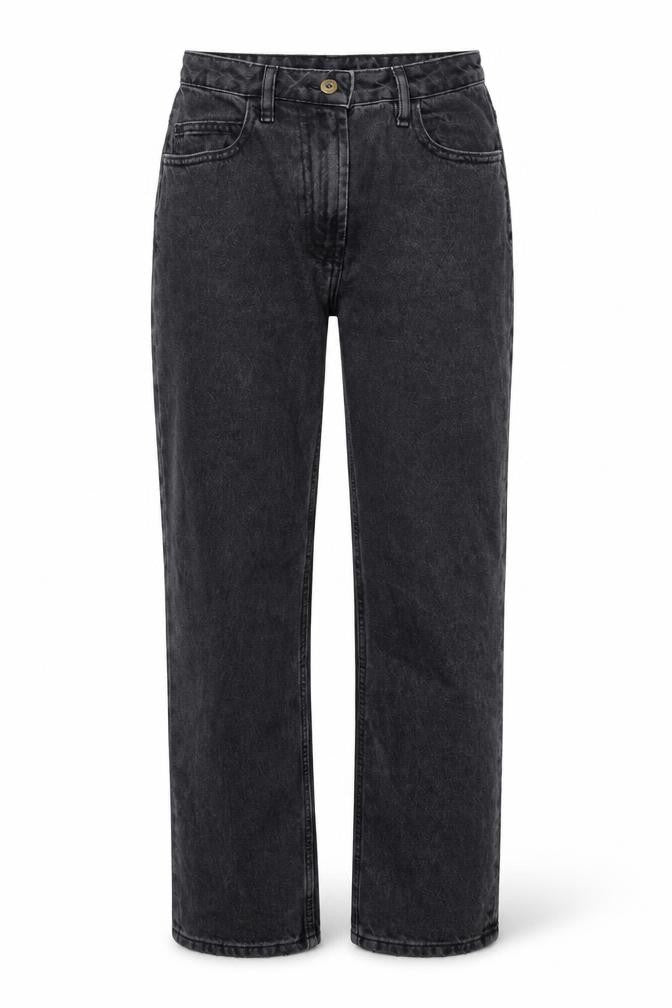 Collusion Womens Black Cotton Straight Jeans Size 24 in L30 in Regular Zip