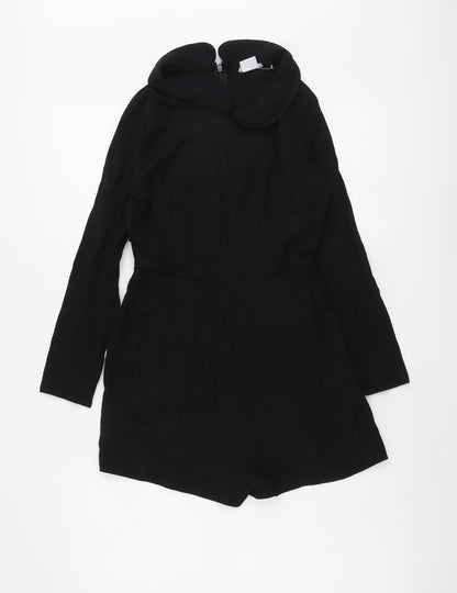 Cooperative Womens Black Viscose Playsuit One-Piece Size XS Zip
