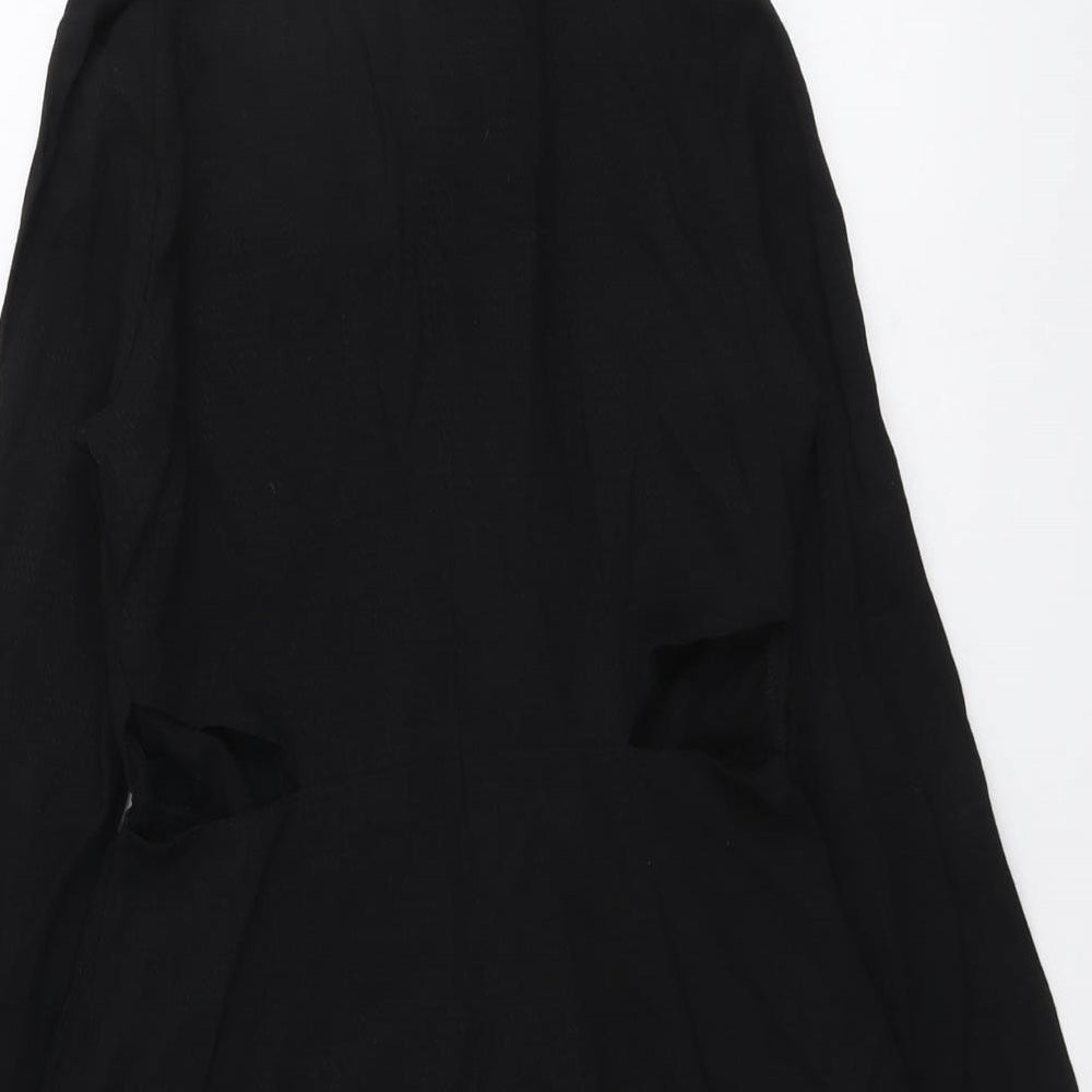 Cooperative Womens Black Viscose Playsuit One-Piece Size XS Zip