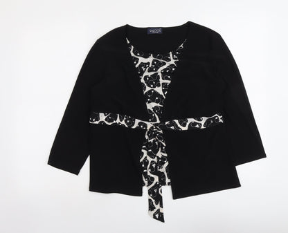 Womens UK Size M Saloos Black Basic Blouse