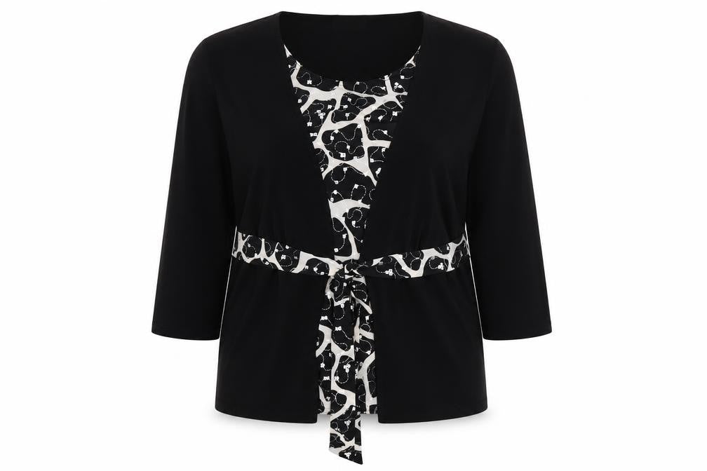 Womens UK Size M Saloos Black Basic Blouse