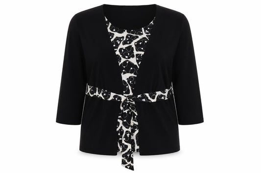Womens UK Size M Saloos Black Basic Blouse