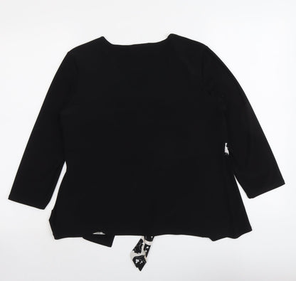 Womens UK Size M Saloos Black Basic Blouse
