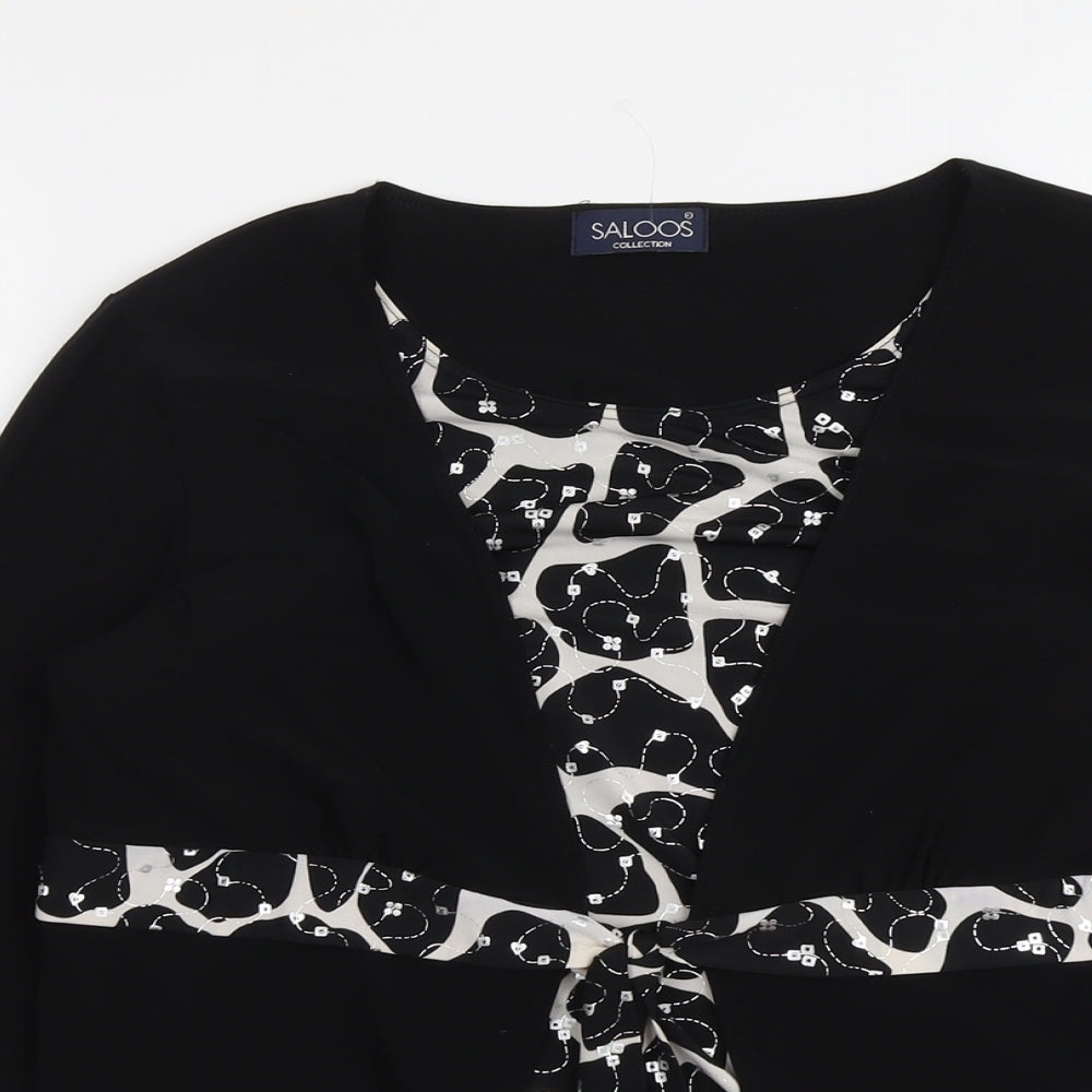 Womens UK Size M Saloos Black Basic Blouse