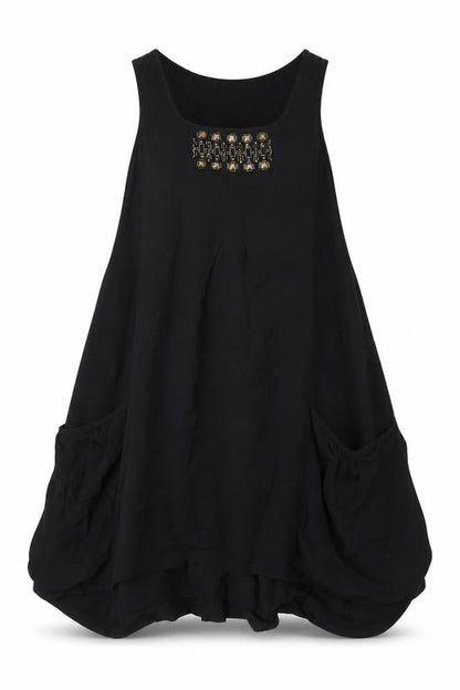 Monsoon Womens Black Polyester Trapeze & Swing Size 8 Round Neck Pullover