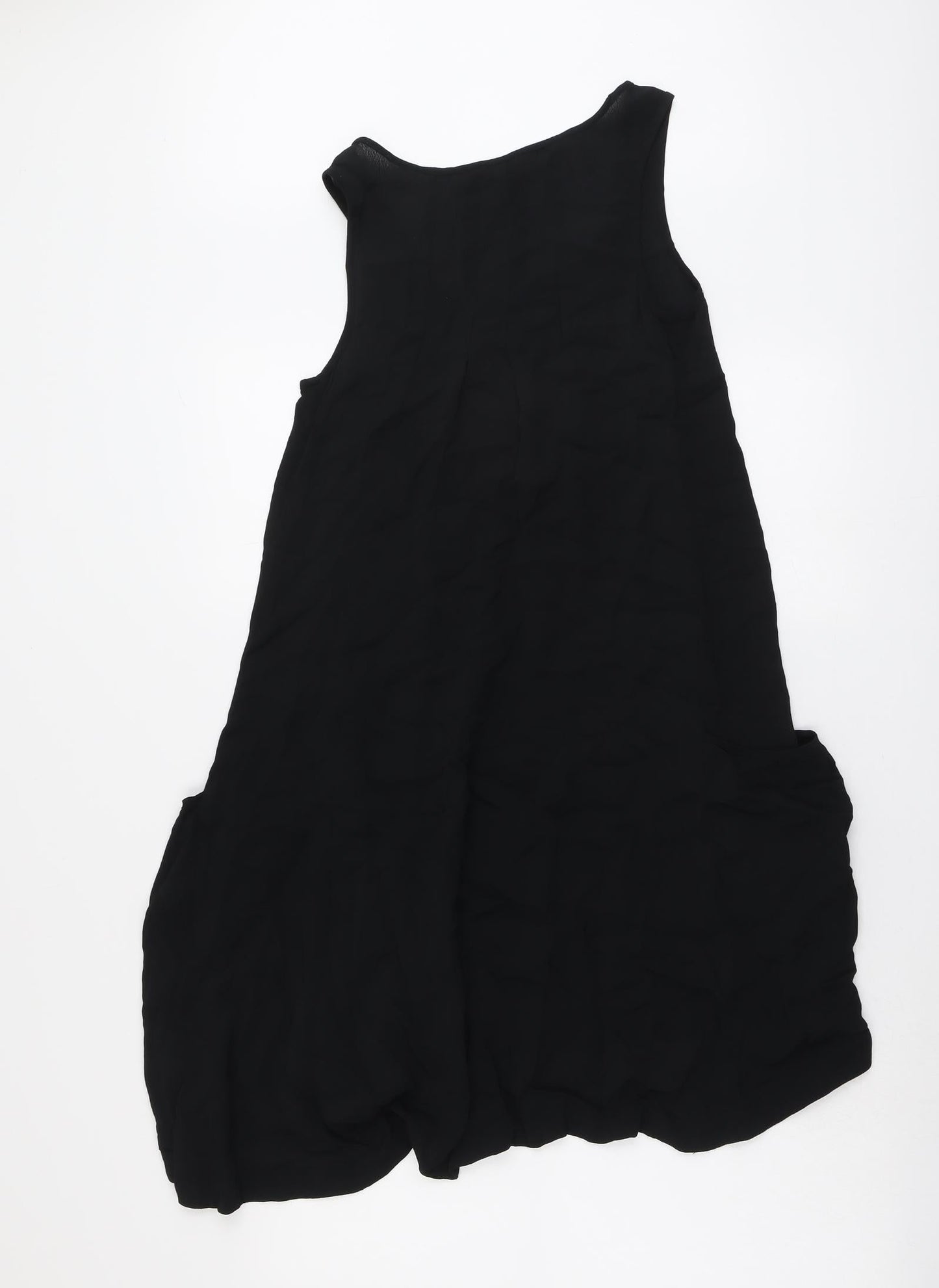 Monsoon Womens Black Polyester Trapeze & Swing Size 8 Round Neck Pullover