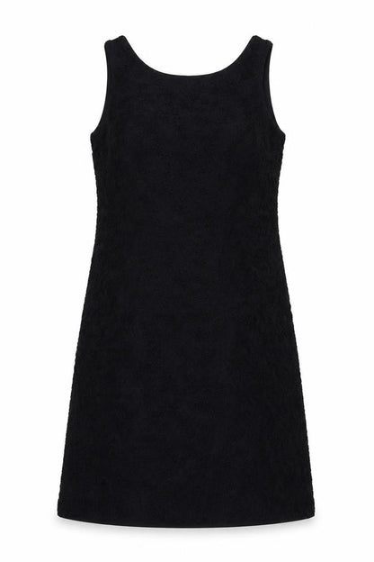 Avoca Womens Black Geometric Polyester A-Line Size 10 Round Neck Pullover