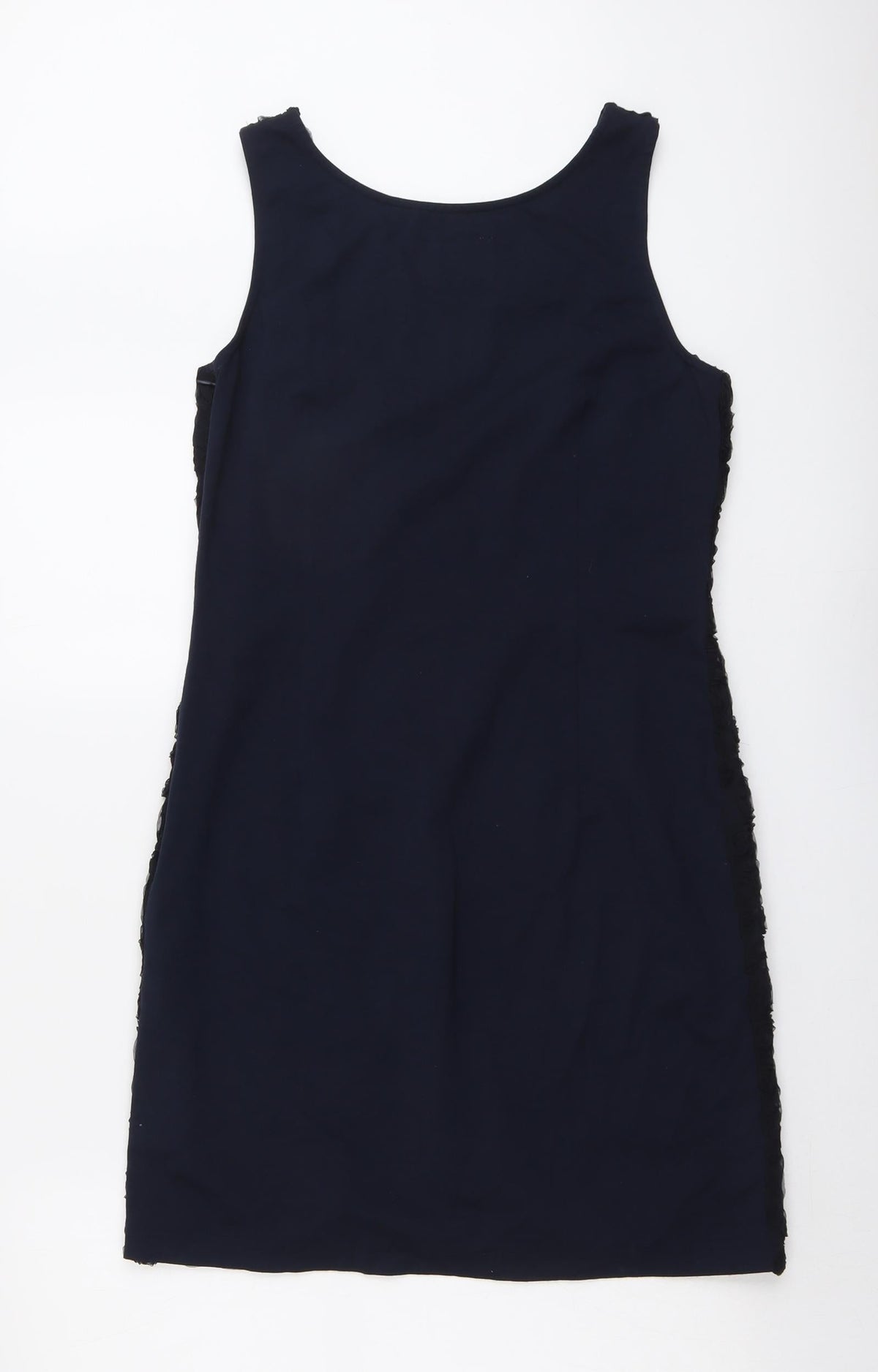 Avoca Womens Black Geometric Polyester A-Line Size 10 Round Neck Pullover
