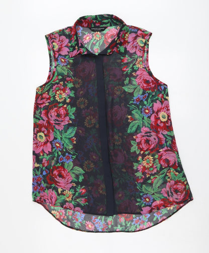 Womens UK Size 12 Dorothy Perkins Multicoloured Basic Button-Up