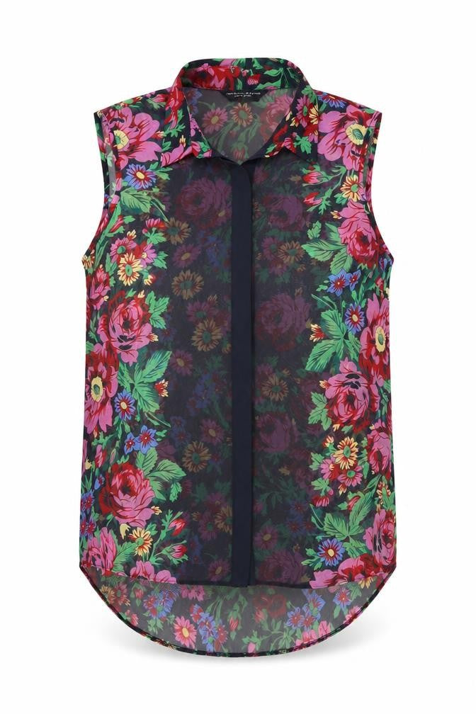 Womens UK Size 12 Dorothy Perkins Multicoloured Basic Button-Up