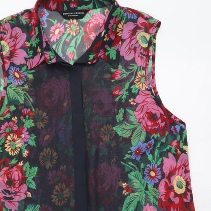 Womens UK Size 12 Dorothy Perkins Multicoloured Basic Button-Up