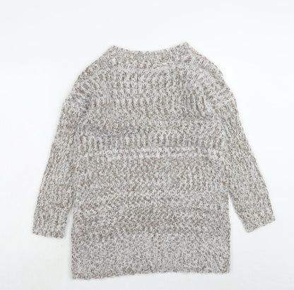 Body Flirt Womens Beige V-Neck Polyester Pullover Jumper Size S