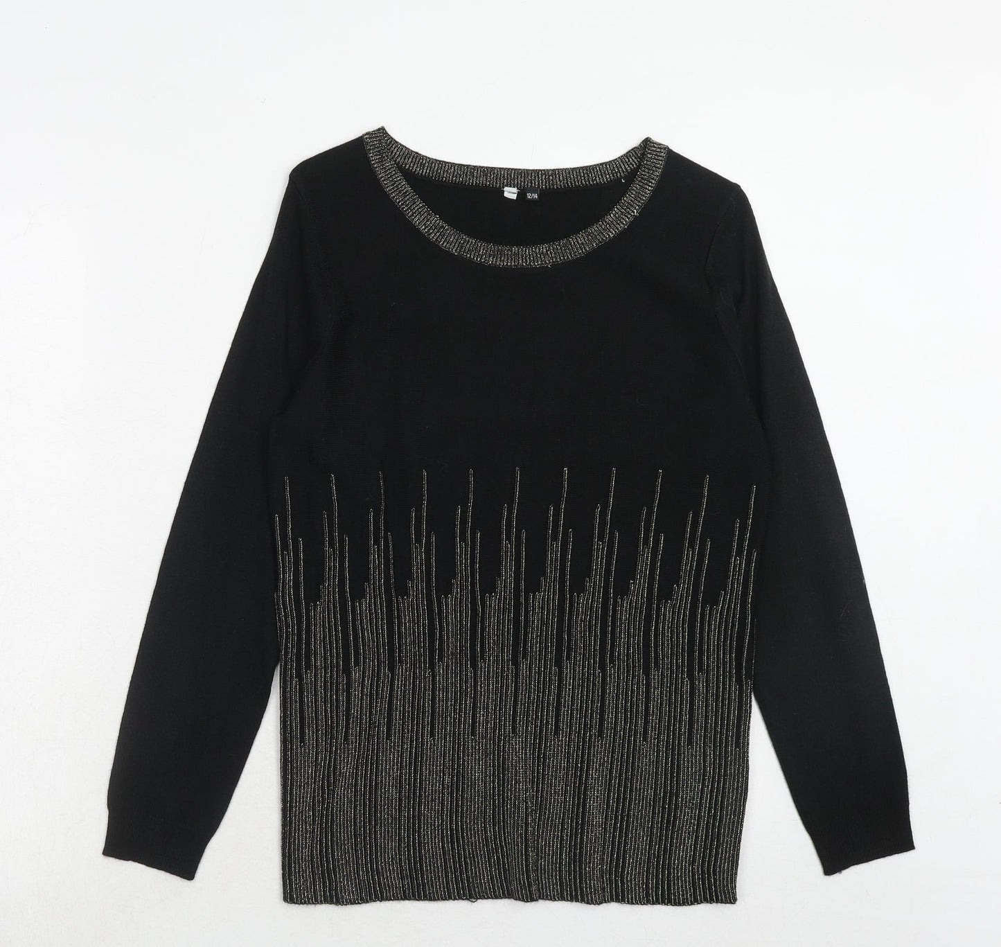Womens UK Size 12 Intuition Black Pullover Jumper