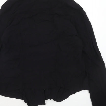 Womens UK Size 14 New Look Black Basic Blouse