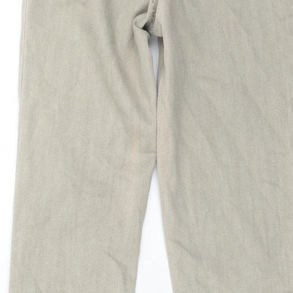 mamas & papas Womens Beige Cotton Straight Jeans Size 6 Regular Hook & Eye