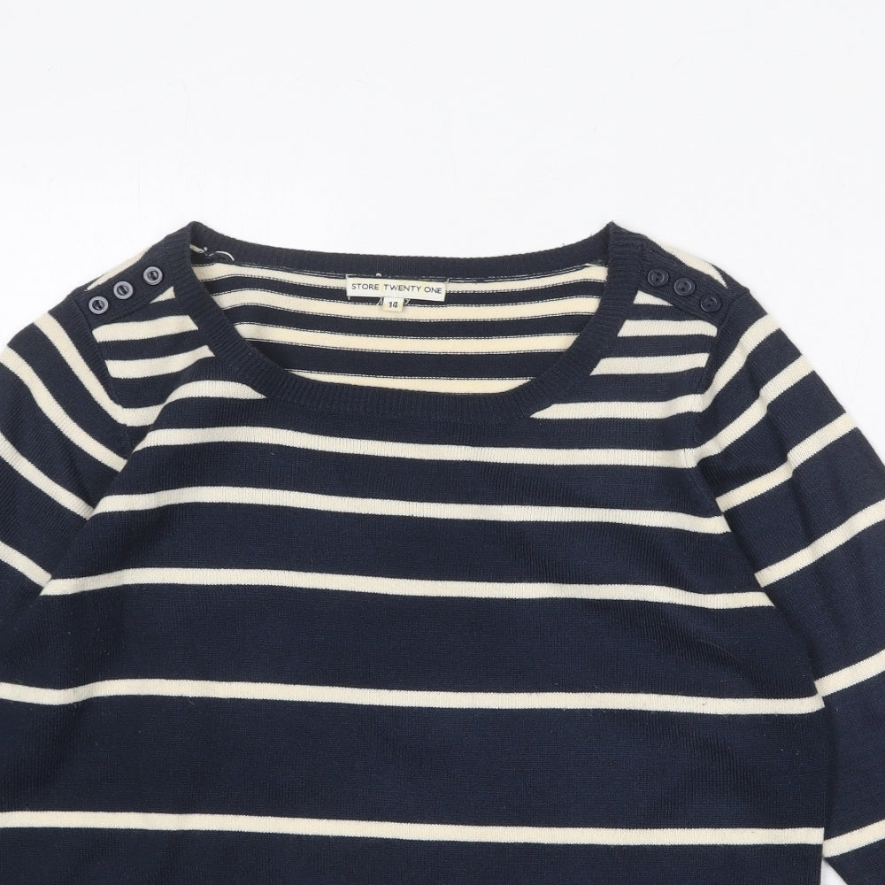 Womens UK Size 14 Store Twenty One Blue Pullover Jumper