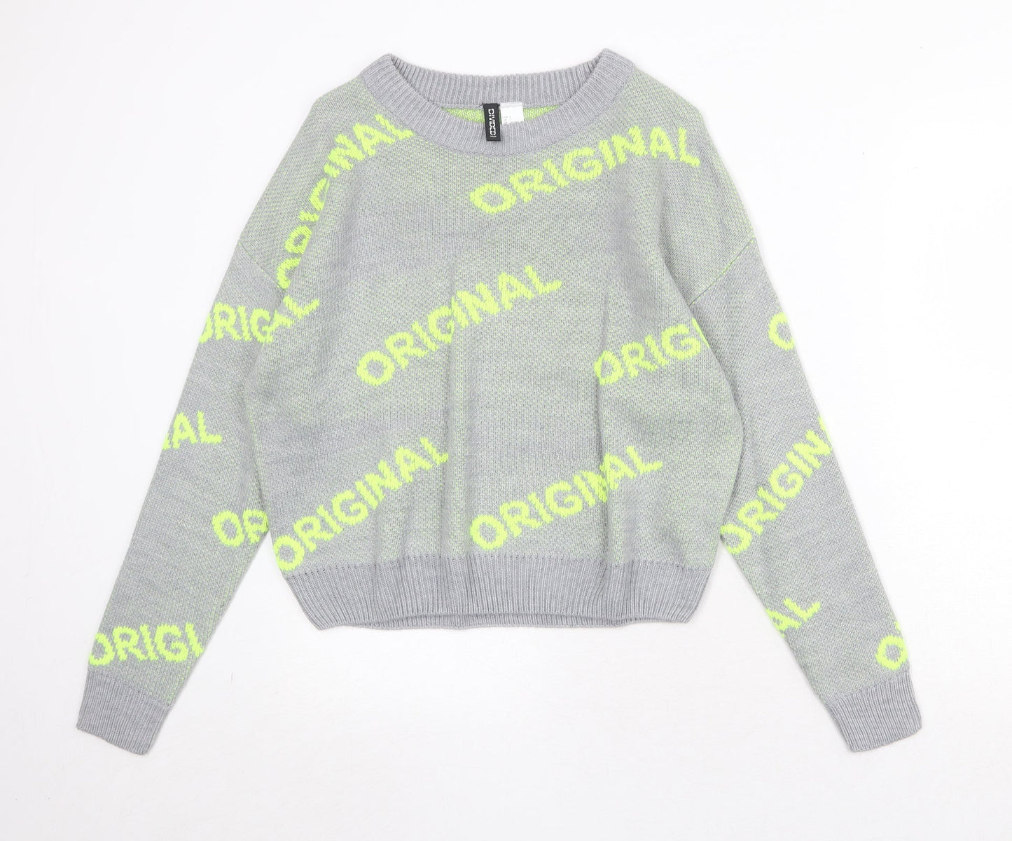 Womens UK Size S Divided by H&M Grey Pullover Jumper