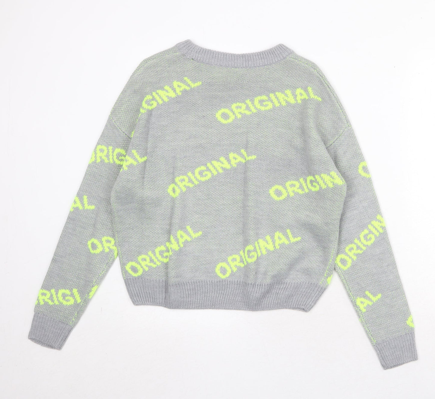 Womens UK Size S Divided by H&M Grey Pullover Jumper