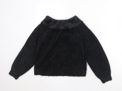 Womens UK Size XS H&M Black Pullover Jumper