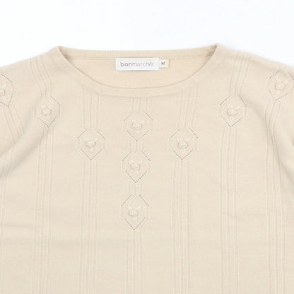 Womens UK Size M Bonmarché Beige Pullover Jumper