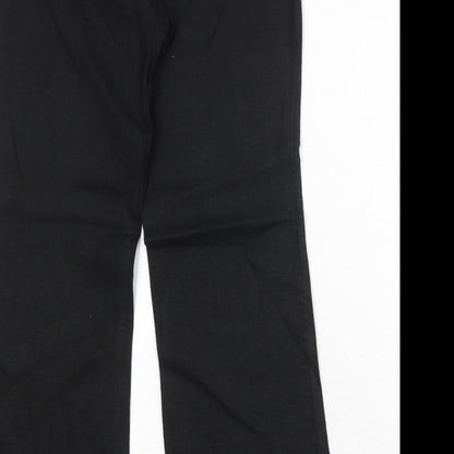 Planet Womens Black Polyester Trousers Size 30 in Regular Zip