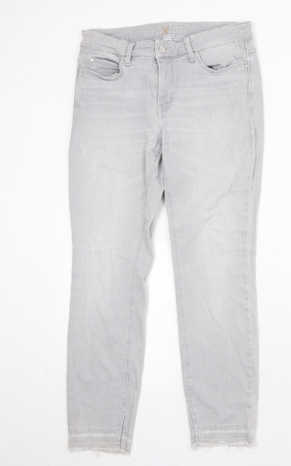 Womens UK Size 27 in Dream Jeans Regular Fit Skinny Grey Jeans
