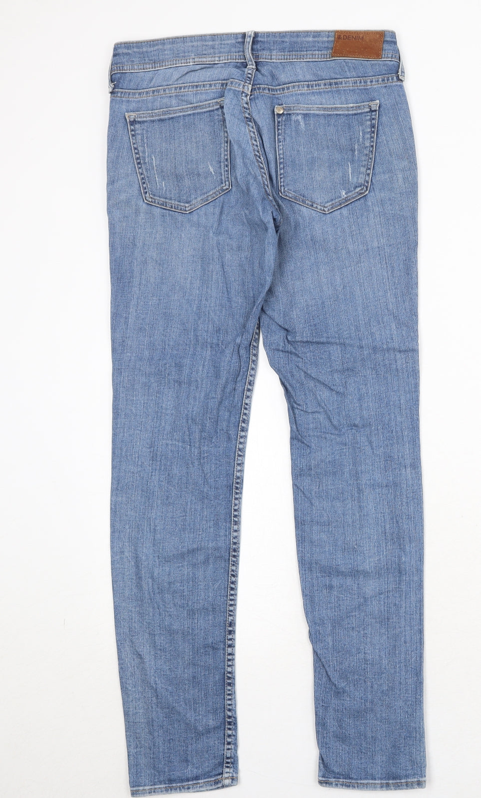 Womens UK Size 27 in H&M Regular Fit Skinny Blue Jeans