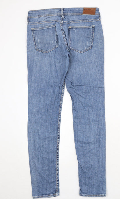 Womens UK Size 27 in H&M Regular Fit Skinny Blue Jeans