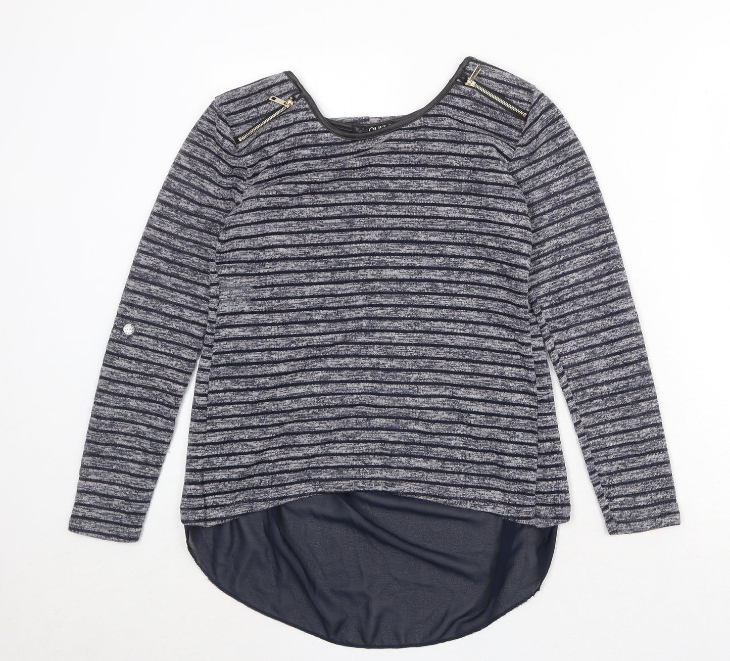 Womens UK Size 8 Quiz Blue Pullover Jumper