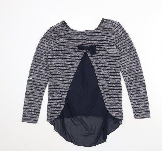 Womens UK Size 8 Quiz Blue Pullover Jumper