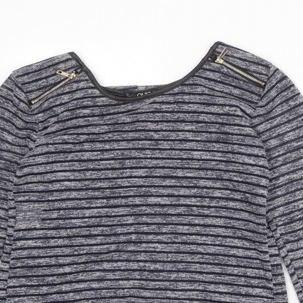 Womens UK Size 8 Quiz Blue Pullover Jumper