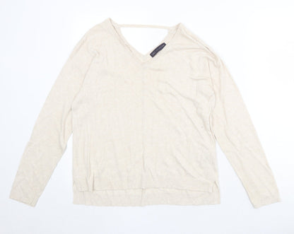Womens UK Size 12 Marks and Spencer Beige Pullover Jumper