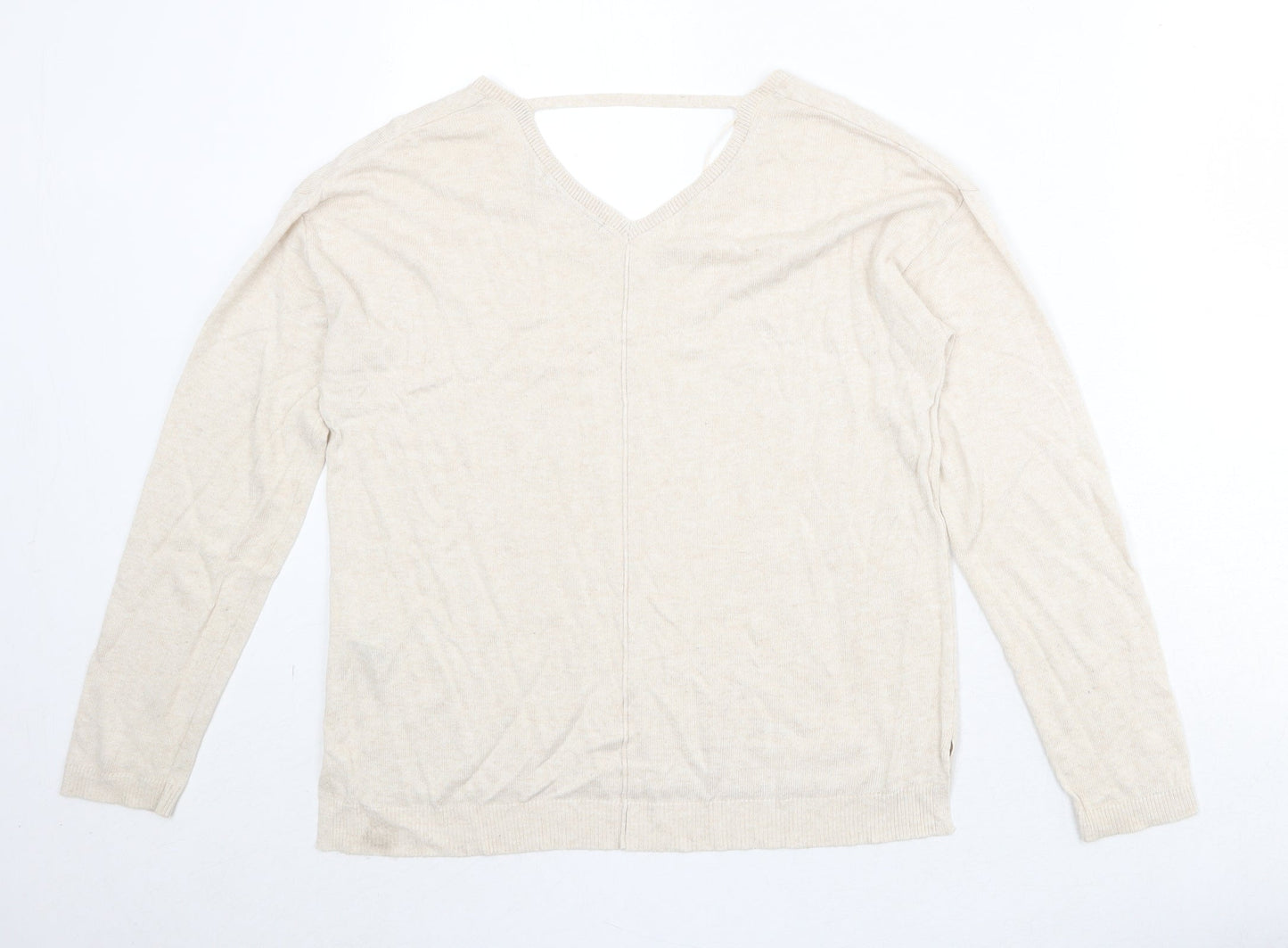 Womens UK Size 12 Marks and Spencer Beige Pullover Jumper