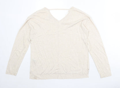 Womens UK Size 12 Marks and Spencer Beige Pullover Jumper