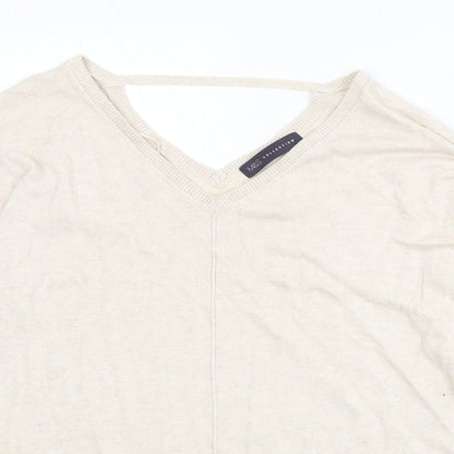 Womens UK Size 12 Marks and Spencer Beige Pullover Jumper