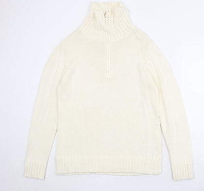 Womens UK Size L EA Ivory Pullover Jumper