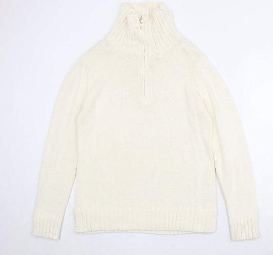Womens UK Size L EA Ivory Pullover Jumper