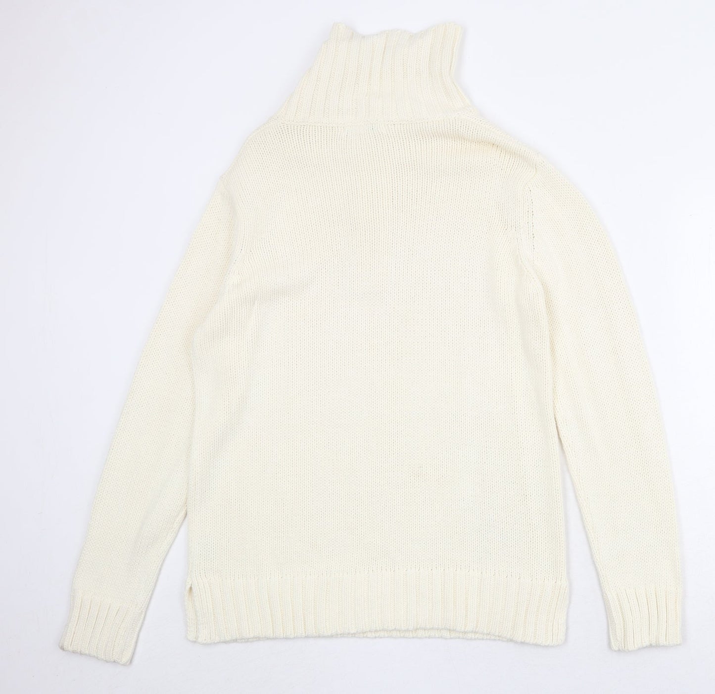 Womens UK Size L EA Ivory Pullover Jumper