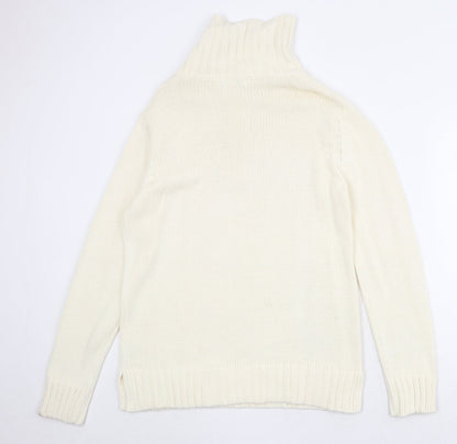 Womens UK Size L EA Ivory Pullover Jumper