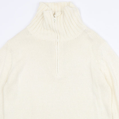 Womens UK Size L EA Ivory Pullover Jumper
