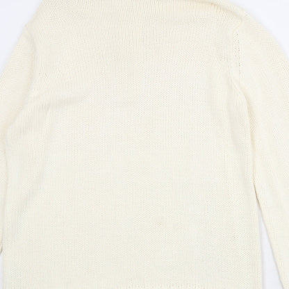 Womens UK Size L EA Ivory Pullover Jumper