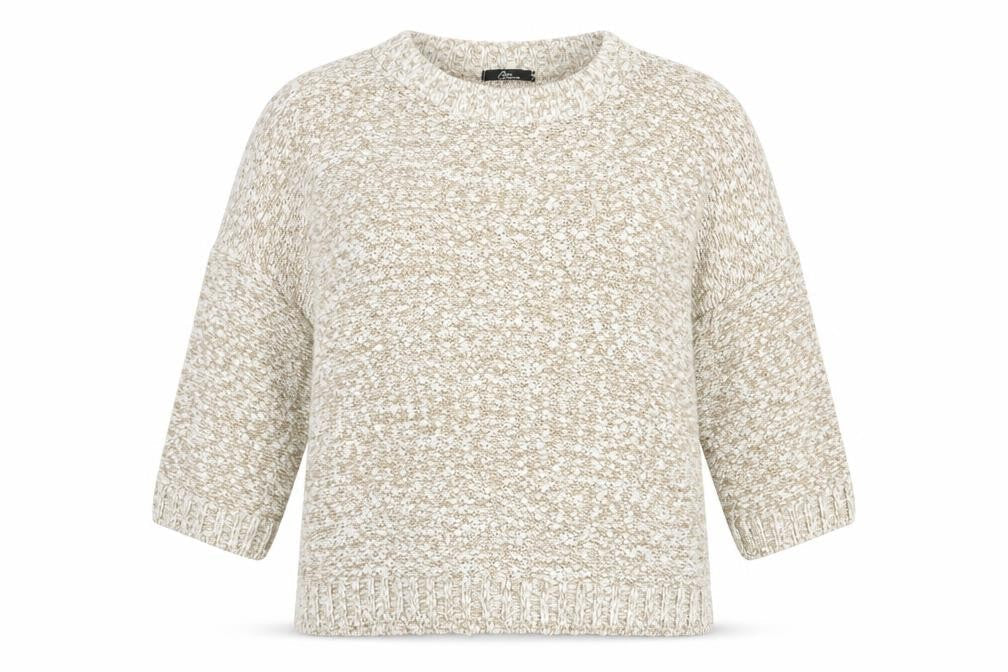 Womens UK Size L bonmar Beige Pullover Jumper