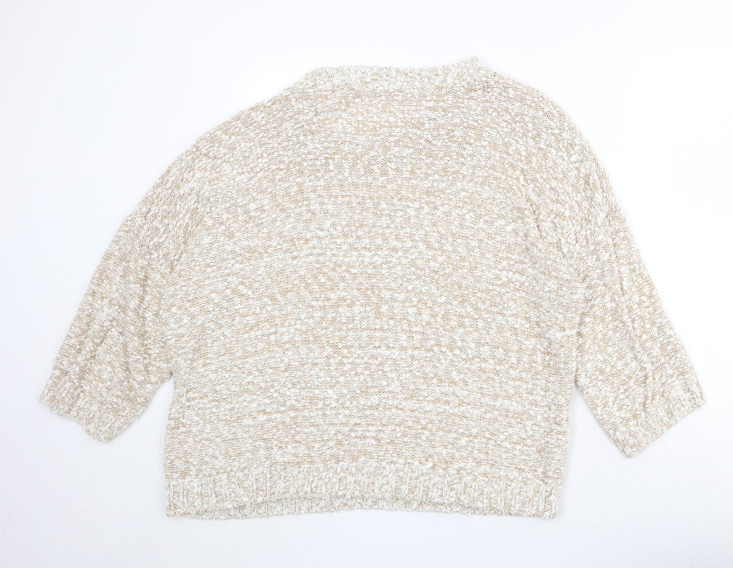 Womens UK Size L bonmar Beige Pullover Jumper