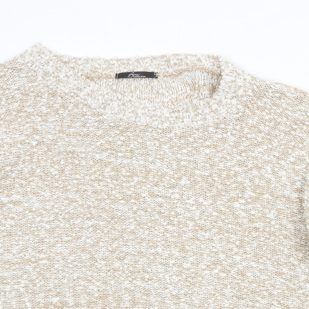 Womens UK Size L bonmar Beige Pullover Jumper