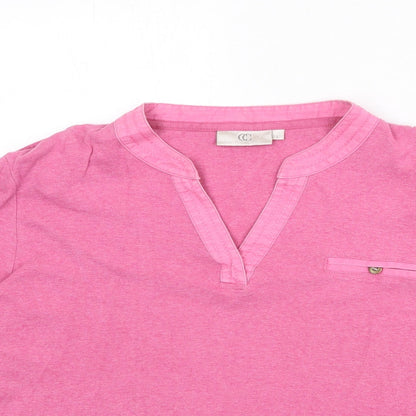 Womens UK Size L CC Pink Basic T-Shirt